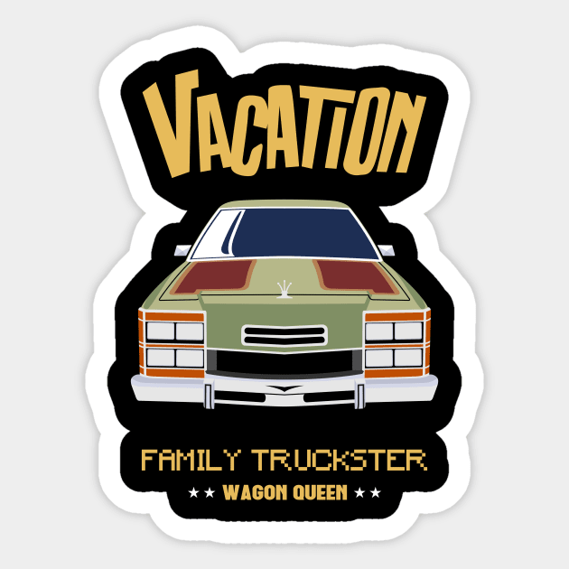 Family Truckster Wagon Queen Sticker by masjestudio